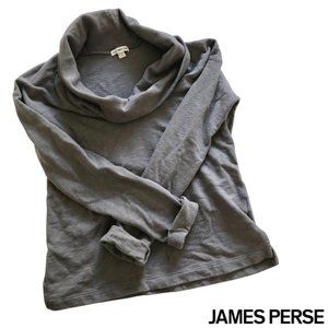 JAMES PERSE ❋ Pullover Cowl Neck Top, Grey Size 3